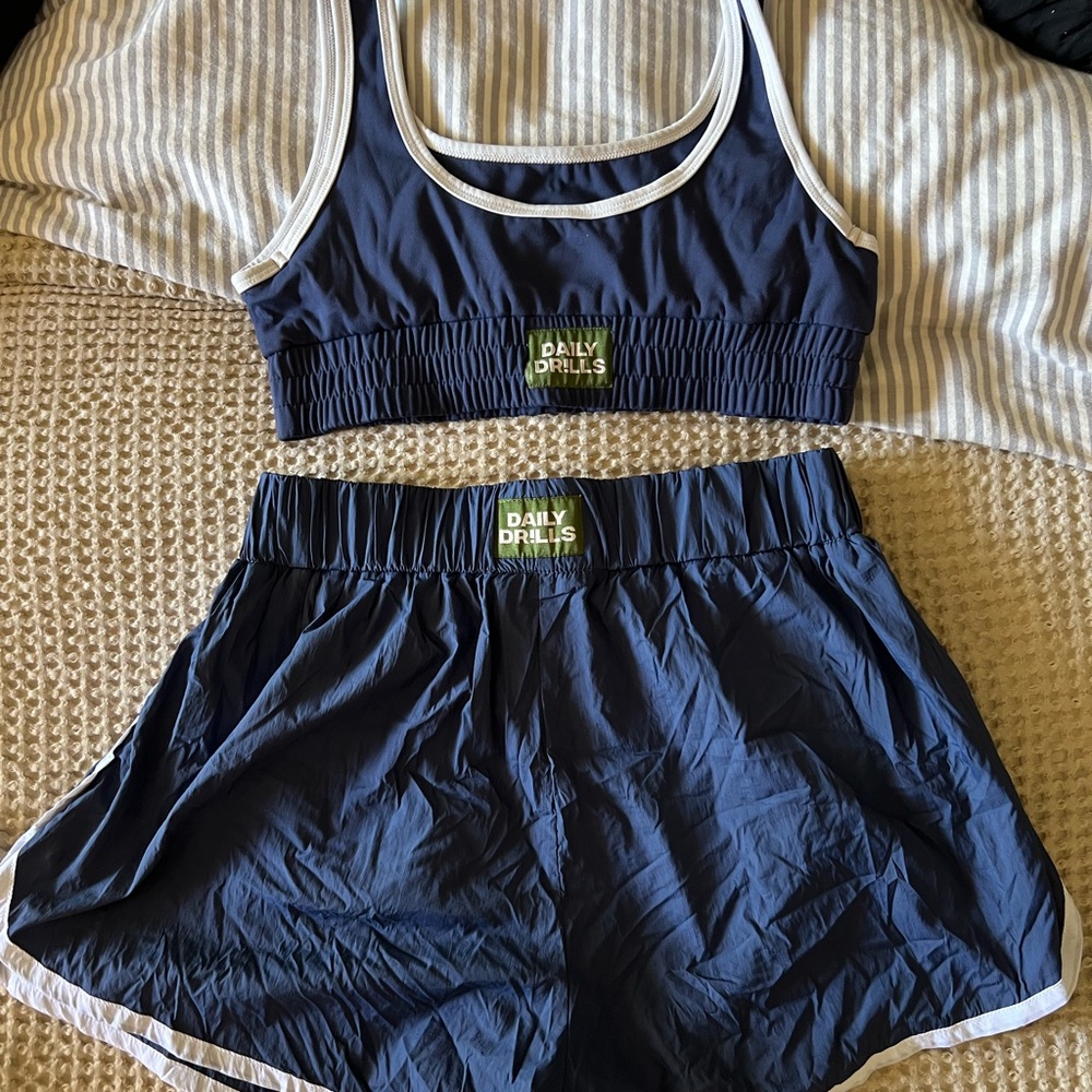 Daily Drills Navy Blue Women's track Set